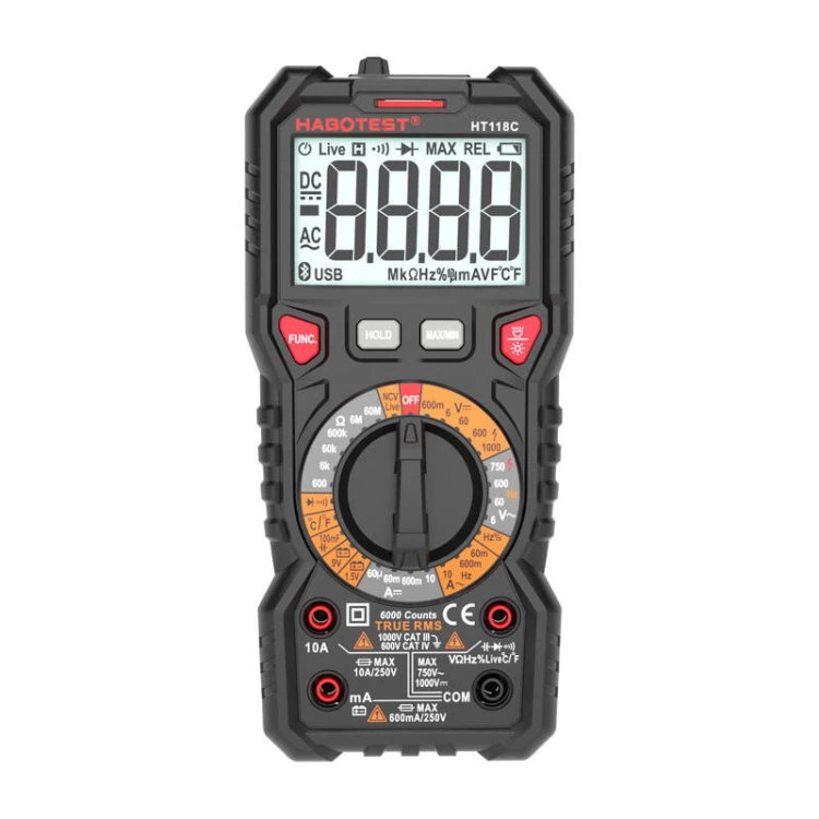 Multimetr cyfrowy HABOTEST HT118C True RMS NCV latarka