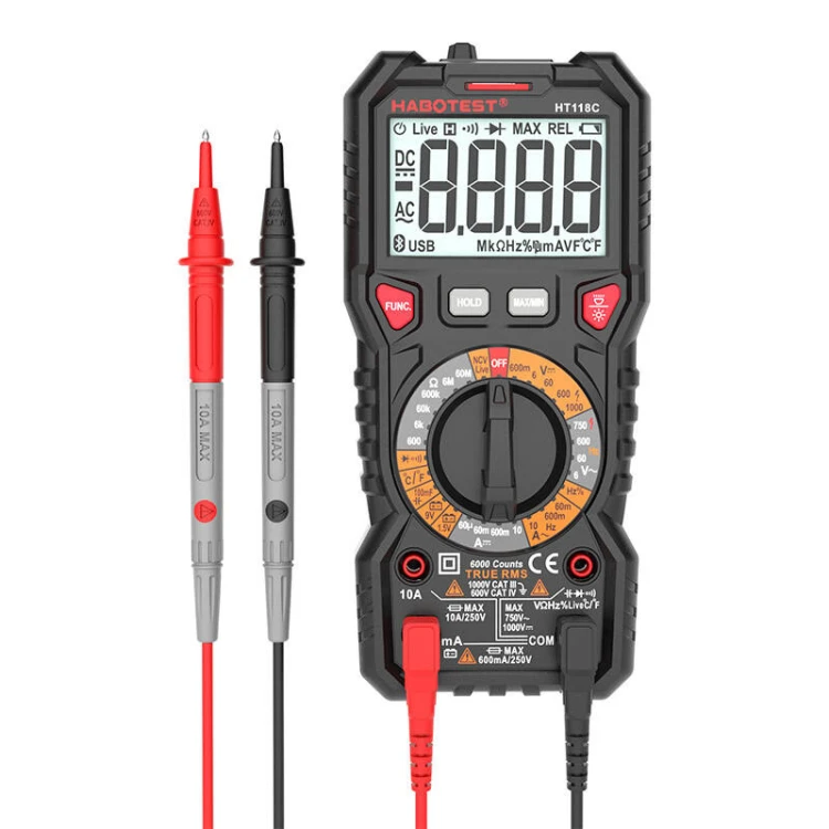 Multimetr cyfrowy HABOTEST HT118C True RMS NCV latarka