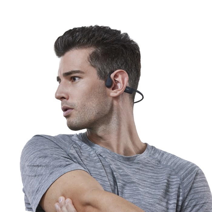 SHOKZ Openrun Mini Zestaw słuchawkowy Bezprzewodowy Opaska na szyję Sport Bluetooth Czarny