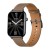 Smartwatch COLMI C28 Czarny + brązowy skórzany pasek
