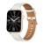 Smartwatch COLMI C28 Złoty + biały skórzany pasek