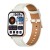 Smartwatch COLMI C28 Złoty + biały skórzany pasek