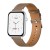 Smartwatch COLMI C28 Srebrny + brązowy skórzany pasek