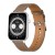 Smartwatch COLMI C28 Srebrny + brązowy skórzany pasek