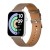 Smartwatch COLMI C28 Srebrny + brązowy skórzany pasek