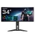 MONITOR GIGABYTE OLED 34" MO34WQC2 86,4 cm 3440x1440px Wide Quad HD OLED Czarny