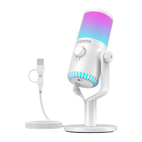 Mikrofon MAONO DM30RGB (biały)