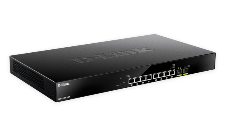 Przełącznik sieciowy D-Link DMS-1100-10TP - Zarządzany - L2 - 2.5G Ethernet (100/1000/2500) - Power over Ethernet (PoE) - Montaż w szafie - 1U