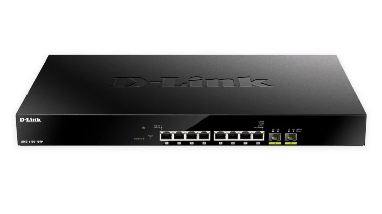 Przełącznik sieciowy D-Link DMS-1100-10TP - Zarządzany - L2 - 2.5G Ethernet (100/1000/2500) - Power over Ethernet (PoE) - Montaż w szafie - 1U