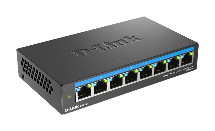 8-portowy wielogigabitowy przełącznik biurkowy D-Link 2.5G - niezarządzany - L2 - 2.5G Ethernet (100/1000/2500)