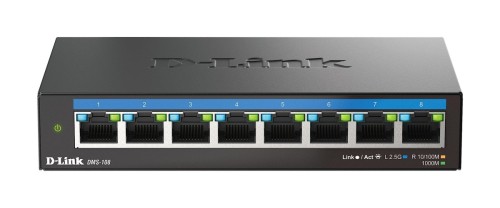 8-portowy wielogigabitowy przełącznik biurkowy D-Link 2.5G - niezarządzany - L2 - 2.5G Ethernet (100/1000/2500)