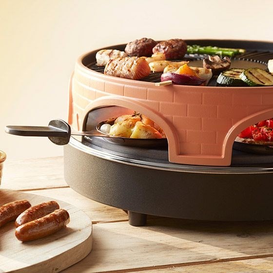 Emerio PO-113255.4 grill raclette 1500 W Czarny, Brązowy
