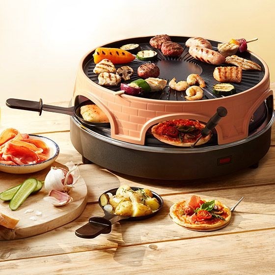 Emerio PO-113255.4 grill raclette 1500 W Czarny, Brązowy