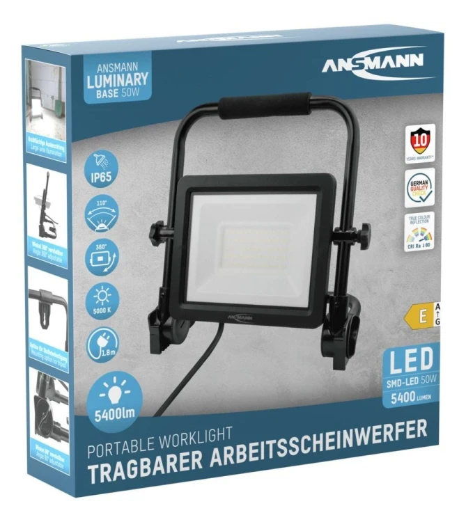 Lampa przemysłowa Ansmann FL50W-AC Industrial light EEC E (A - G) 50 W 5400 lm Daylight white 1600-0627