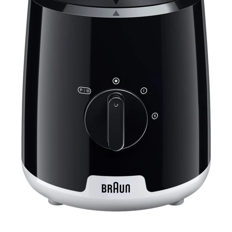 Mikser stojący Braun JB1051BK Household PowerBlend 1 ze szklaną nasadką blendera 1,5 l z kubkiem na wynos, gadżety kuchenne do kruszenia, przecierania