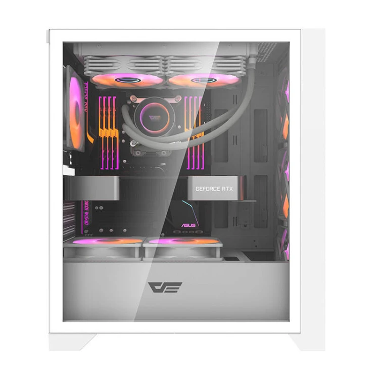 Obudowa komputerowa DARKFLASH DRX70 Mesh + 4 wentylatory RGB (biała)