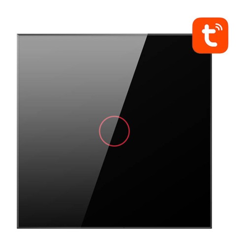 Włącznik światła AVATTO TS02-EU-B1 Wi-Fi 1-przycisk (czarny)