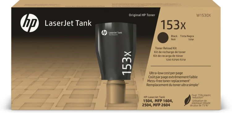 HP Oryginalny zestaw do uzupełniania czarnego tonera 153X LaserJet Tank