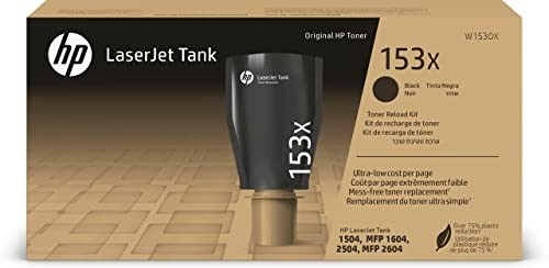 HP Oryginalny zestaw do uzupełniania czarnego tonera 153X LaserJet Tank