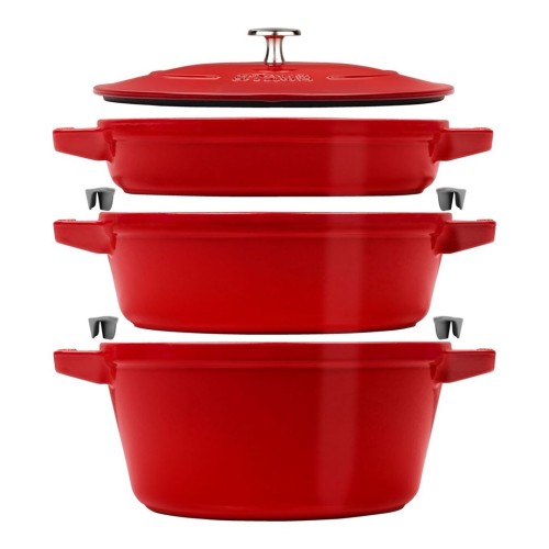 Staub La Cocotte Okrągły Żeliwo Naczynie do pieczenia - ZESTAW 3 SZTUK