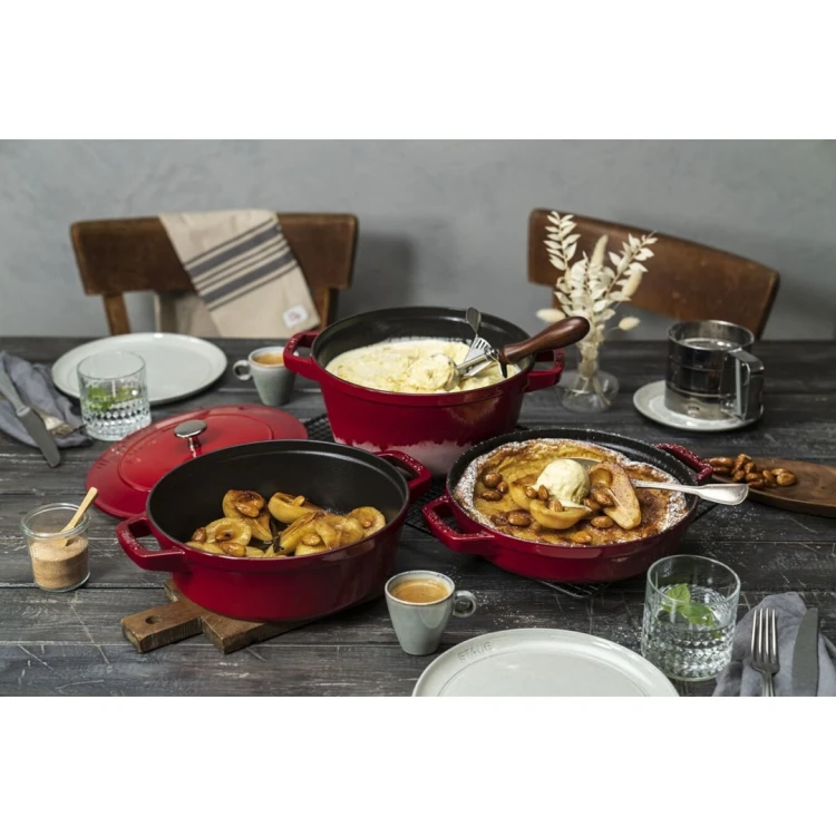 Staub La Cocotte Okrągły Żeliwo Naczynie do pieczenia - ZESTAW 3 SZTUK