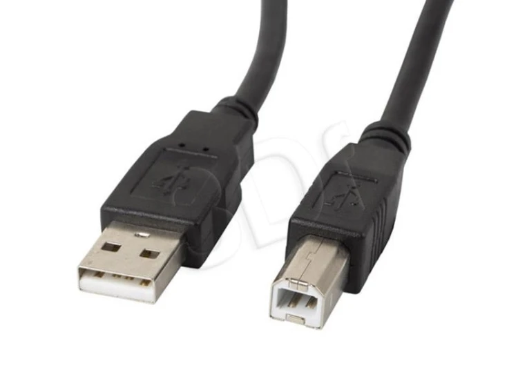 Kabel Lanberg CA-USBA-11CC-0050-BK (USB 2.0 typu A M - USB 2.0 typu B M; 5m; kolor czarny)