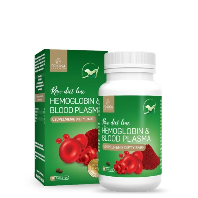 Pokusa Raw Diet Line Hemoglobin & Blood plasma 120tab