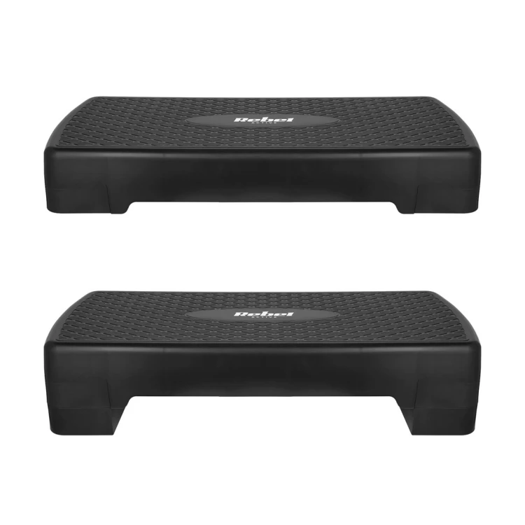 REBEL ACTIVE STEP DO AEROBIKU I ĆWICZEŃ FITNESS, 2 STOPNIE, 68CM, CZARNY RBA-3228-BK