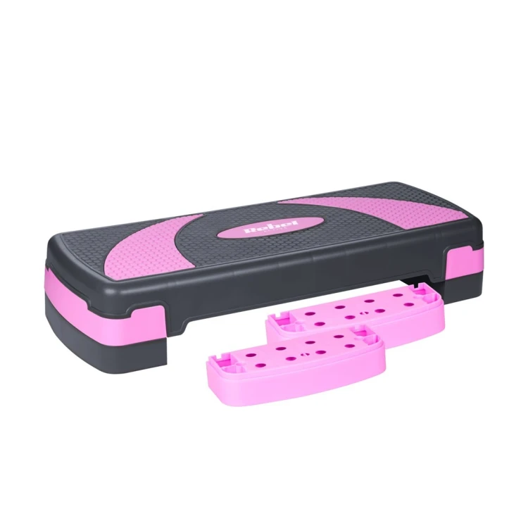 REBEL ACTIVE STEP DO AEROBIKU I ĆWICZEŃ FITNESS, 3 STOPNIE, 78 CM, SZARO-FIOLETOWY RBA-3225-PU