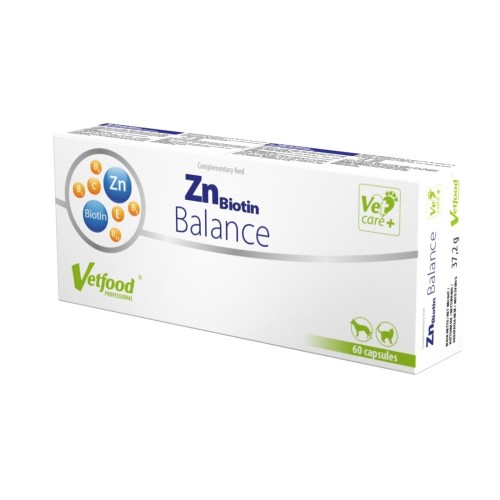 Vetfood ZnBiotin Balance cynk biotyna pies i kot  60 kapsułek