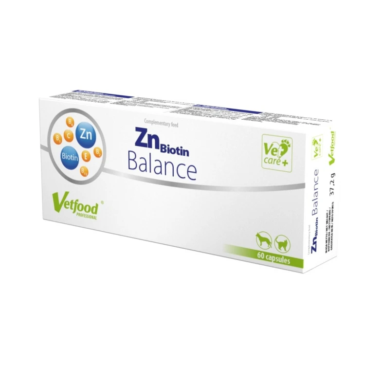 Vetfood ZnBiotin Balance cynk biotyna pies i kot  60 kapsułek