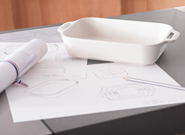Prostokątny półmisek ceramiczny STAUB 40511-151-0 - biały 4.5 ltr