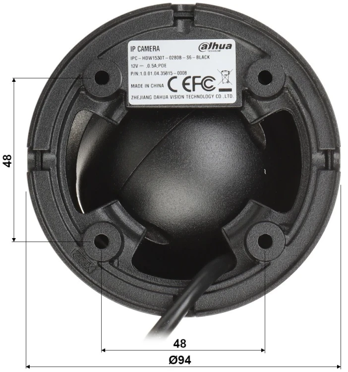 Kamera IP DAHUA IPC-HDW1530T-0280B-S6-BLACK Czarny