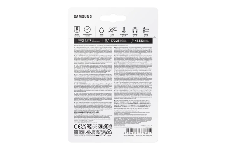 Samsung MUF-512BE pamięć USB 512 GB USB Typu-A 3.2 Gen 1 (3.1 Gen 1) Srebrny