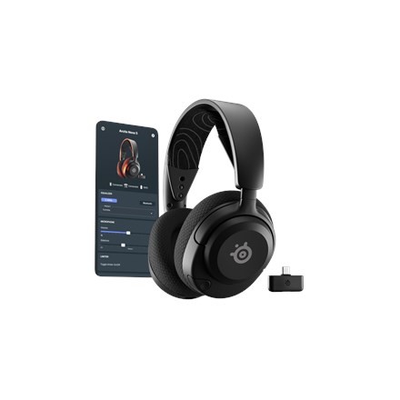 Seria SteelSeries | Zestaw słuchawkowy do gier | Arctis Nova 5 | Łączność Bluetooth | Nauszne | Mikrofon | Redukcja szumów | Łączność bezprzewodowa |