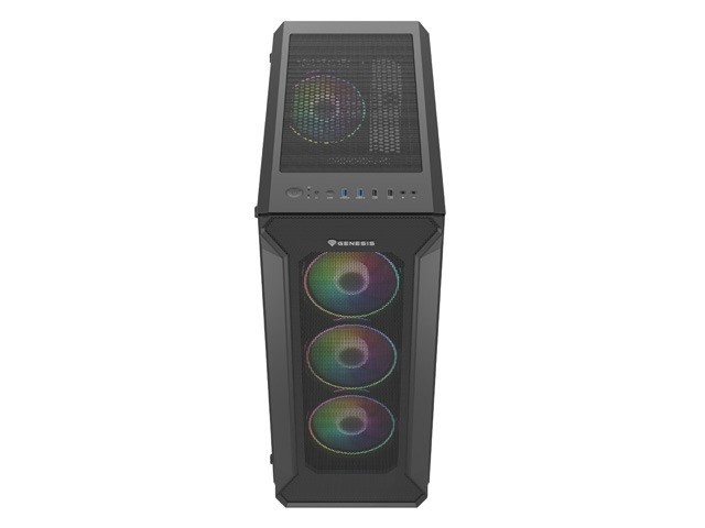 Obudowa NATEC Genesis Irid 505 ARGB NPC-1518 (ATX. Micro ATX. Mini ITX; kolor czarny)