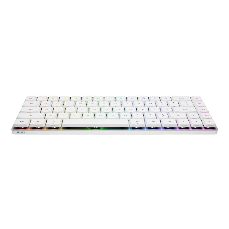 Klawiatura Gaming USB + RF Wireless + Bluetooth QWERTZ Biały ASUS ROG Falchion RX Low Profile
