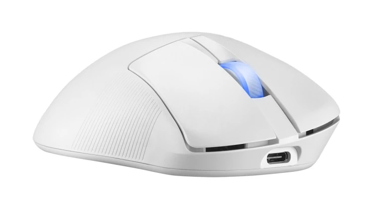 ASUS ROG Keris II Ace Wireless AimPoint White myszka Gaming Po prawej stronie RF Wireless + Bluetooth + USB Type-A Optyczny 42000 DPI