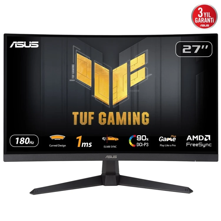 ASUS TUF Gaming VG27VQ3B monitor komputerowy 68,6 cm (27") 1920 x 1080 px Full HD LCD Czarny