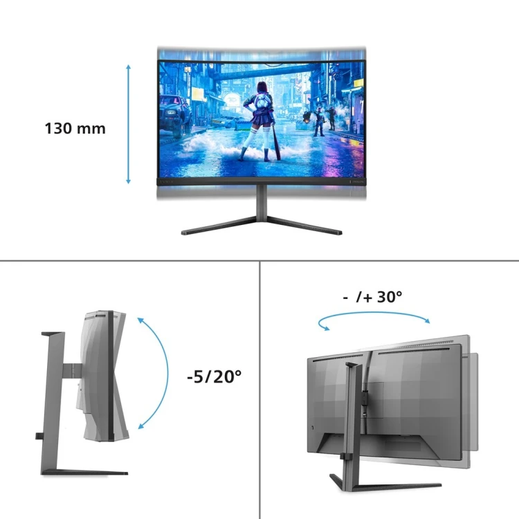 Philips Evnia 5000 27M2C5200W/00 monitor komputerowy 68,6 cm (27") 1920 x 1080 px Full HD LCD Czarny