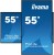 iiyama LH5565UHSB-B1 signage display Kiosk 138,7 cm (54.6") LED Wi-Fi 800 cd/m2 4K Ultra HD Czarny Procesor wbudowany Android 11 24/7