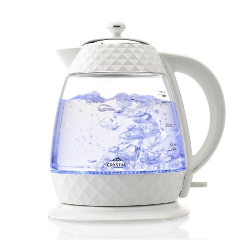Eta Crystal czajnik elektryczny 1,7 l 2200 W Przezroczysty, Biały