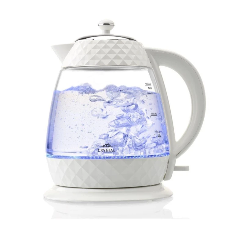 Eta Crystal czajnik elektryczny 1,7 l 2200 W Przezroczysty, Biały
