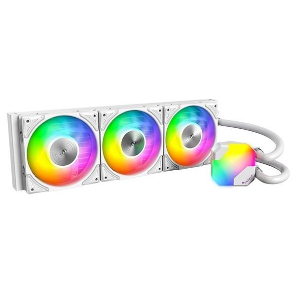 Chłodnica wodna Montech Hyper Flow ARGB AIO, biała - 360 mm
