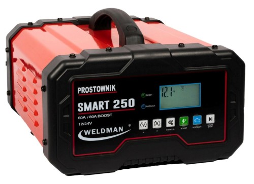 Prostownik inwentorowy Weldman Smart 250 12V/24V z rozruchem