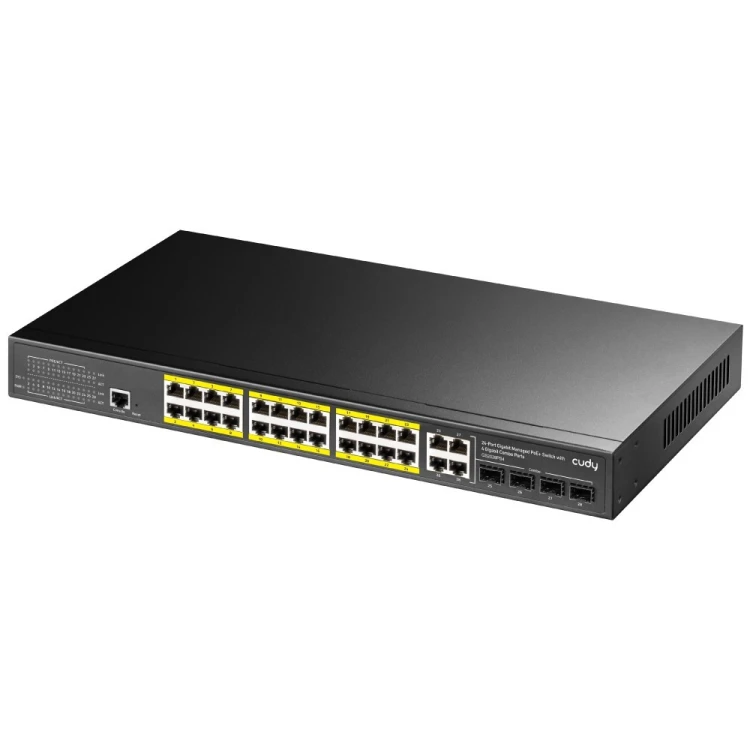 Switch CUDY GS2028PS4-300W 24-Port Gigabit L2 Managed PoE+ 300W  4x Gigabit Combo Ports