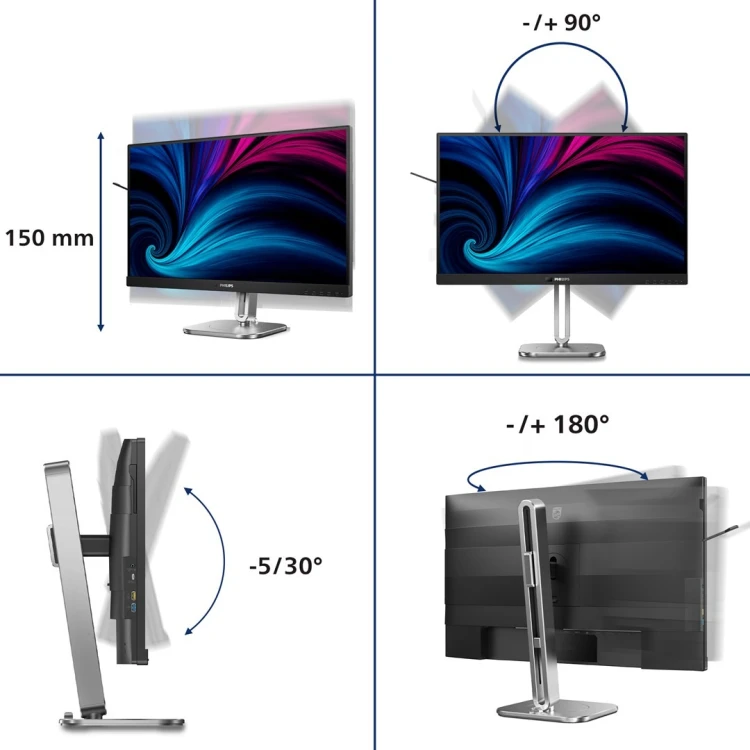 Philips 6000 series 27B2U6903/00 monitor komputerowy 68,6 cm (27") 3840 x 2160 px 4K Ultra HD LED Antracyt