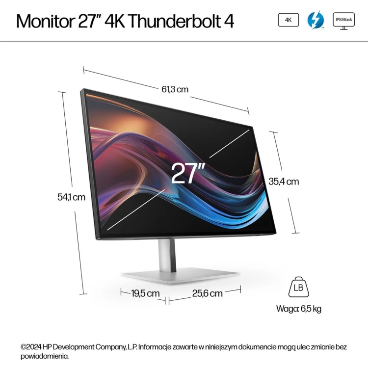 HP 27-calowy monitor seria 7 Pro 4K Thunderbolt 4 – 727pk