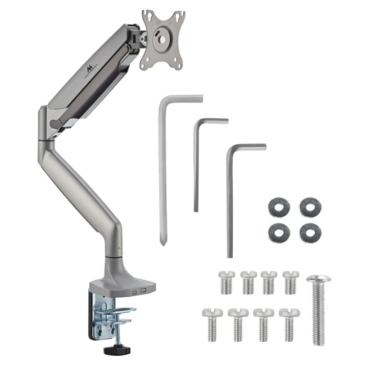 Uchwyt do monitora Maclean MC-969, podwójne ramię, ze sprężyną gazową, 17"-45", 16 kg,