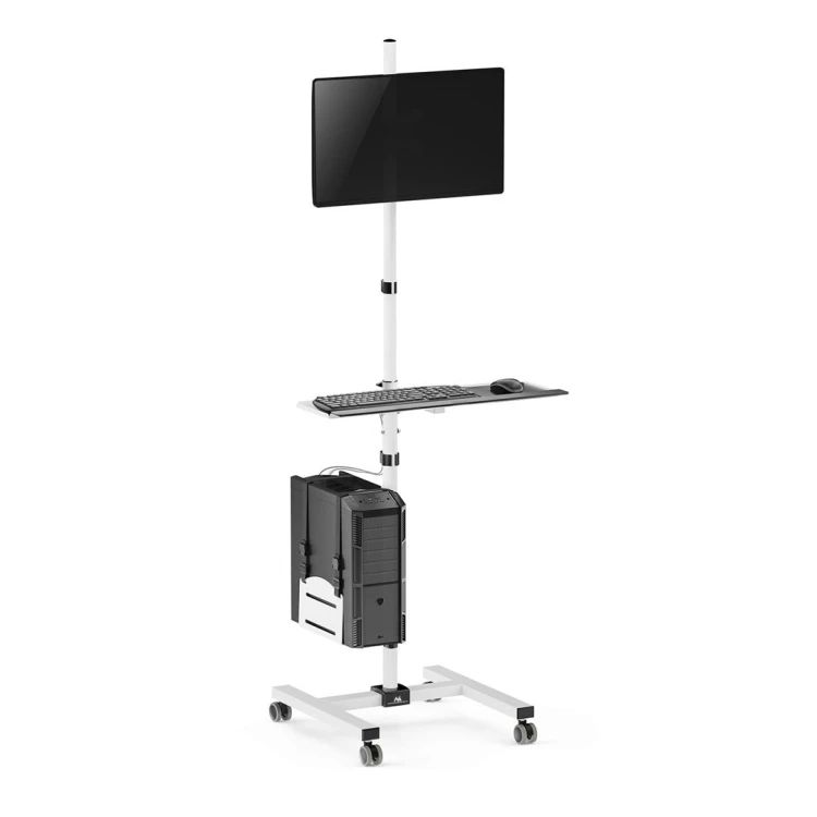 Wózek Maclean MC-793 max 17"-32", max 20kg, - mobilne stanowisko komputerowe na kółkach